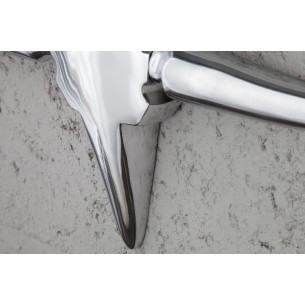Trophée mural 100 cm en Tête de taureau teinté argent