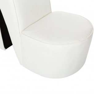 Chaise en forme de chaussure à talon haut Blanc Similicuir Chaise en forme de chaussure à talon haut Blanc Similicuir