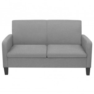 Ensemble de canapés 2 pcs Tissu Gris clair