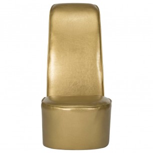 Chaise en forme de chaussure à talon haut Doré Similicuir Chaise en forme de chaussure à talon haut Doré Similicuir