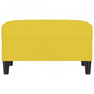 Repose-pied Jaune clair 70x55x41 cm Tissu