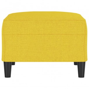Repose-pied Jaune clair 70x55x41 cm Tissu