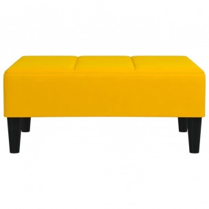 Repose-pied Jaune 78x56x32 cm Velours