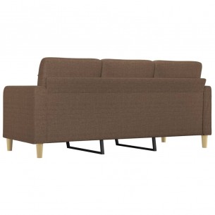 Canapé à 3 places Marron 180 cm Tissu