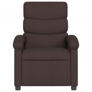Fauteuil de massage inclinable Marron foncé Tissu