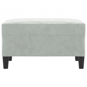 Repose-pied Gris clair 70x55x41 cm Velours