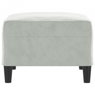 Repose-pied Gris clair 70x55x41 cm Velours