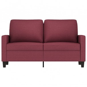 Canapé à 2 places Rouge bordeaux 120 cm Tissu
