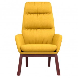Chaise de relaxation Jaune moutarde Tissu