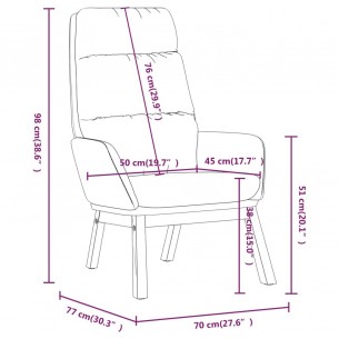 Chaise de relaxation Jaune moutarde Tissu