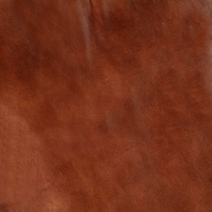 Chaise à bascule Marron Cuir véritable et manguier massif