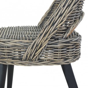 Chaise-canapé Kubu Rotin Noir