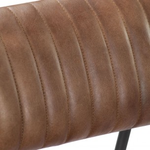 Chaise à bascule Marron clair Cuir véritable