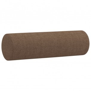 Canapé 3 places avec oreillers décoratifs marron 180 cm tissu