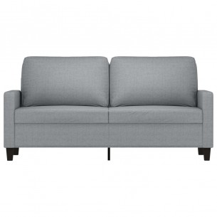 Canapé à 2 places Gris clair 140 cm Tissu