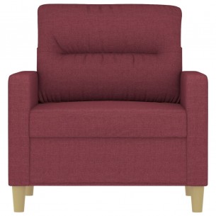 Fauteuil Rouge bordeaux 60 cm Tissu