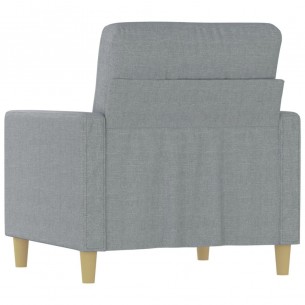 Fauteuil Gris clair 60 cm Tissu