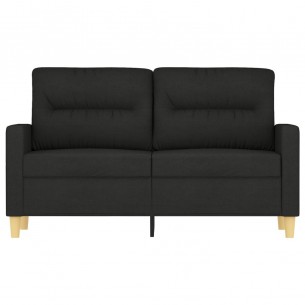 Canapé à 2 places Noir 120 cm Tissu