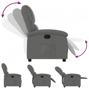 Fauteuil inclinable Gris foncé Tissu