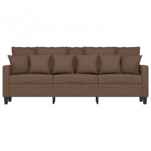 Canapé à 3 places Marron 180 cm Tissu