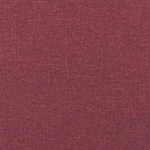 Canapé à 2 places Rouge bordeaux 140 cm Tissu