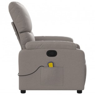 Fauteuil de massage inclinable Taupe Tissu
