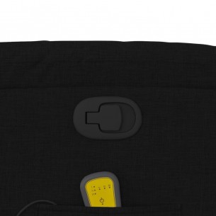 Fauteuil de massage inclinable Noir Tissu