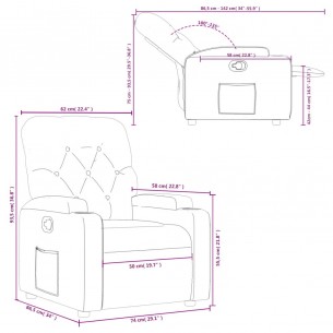 Fauteuil inclinable Noir Tissu