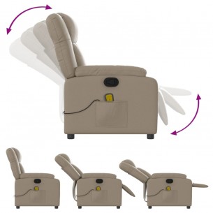 Fauteuil de massage inclinable Cappuccino Similicuir