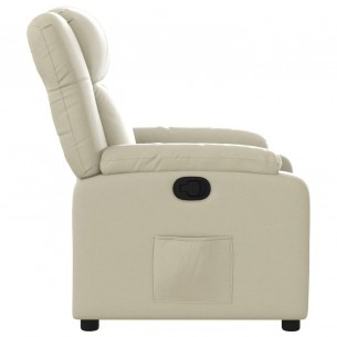 Fauteuil inclinable Crème Similicuir