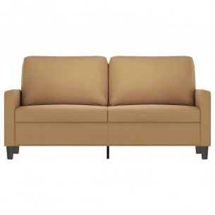 Canapé à 2 places Marron 140 cm Velours