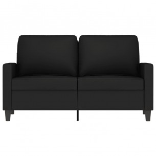 Canapé à 2 places Noir 120 cm Velours