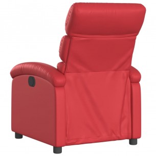 Fauteuil inclinable électrique Rouge Similicuir