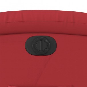 Fauteuil inclinable électrique Rouge Similicuir