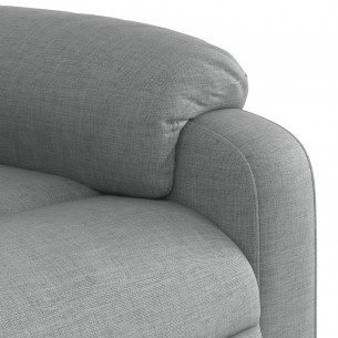 Fauteuil de massage inclinable électrique gris clair tissu