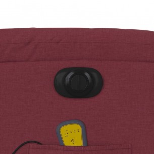 Fauteuil de massage inclinable électrique Rouge bordeaux Tissu