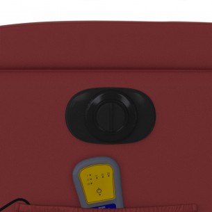 Fauteuil de massage inclinable électrique rouge bordeaux