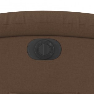 Fauteuil inclinable électrique Marron Tissu