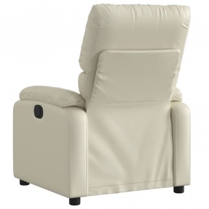 Fauteuil inclinable électrique Crème Similicuir