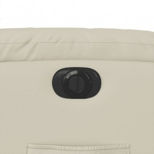 Fauteuil inclinable électrique Crème Similicuir