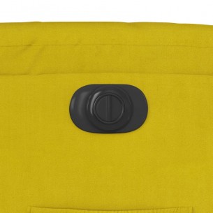Fauteuil inclinable électrique jaune velours