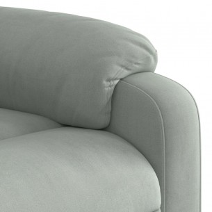 Fauteuil inclinable gris clair velours