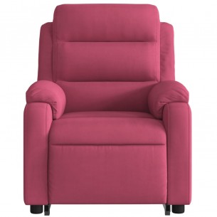 Fauteuil inclinable de massage électrique rouge bordeaux