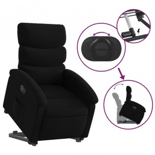 Fauteuil inclinable électrique noir tissu