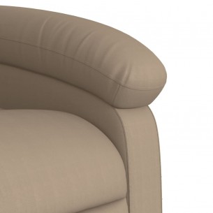 Fauteuil inclinable de massage électrique cappuccino similicuir