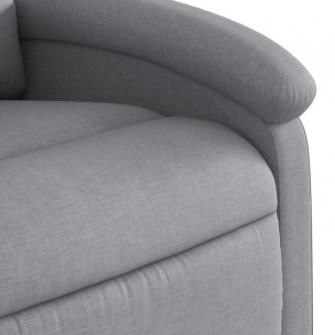 Fauteuil inclinable électrique gris clair tissu