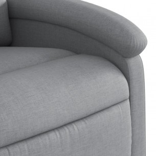 Fauteuil de massage inclinable Gris clair Tissu