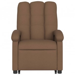 Fauteuil de massage inclinable Marron Tissu