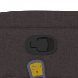 Fauteuil inclinable de massage Marron foncé Tissu