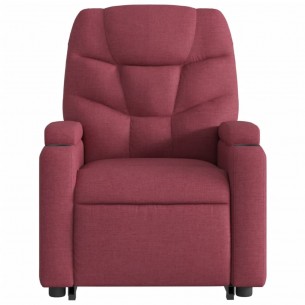 Fauteuil inclinable de massage Rouge bordeaux Tissu